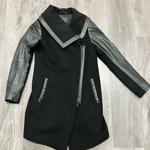 Daniel Leather Coat - Wool/Leather